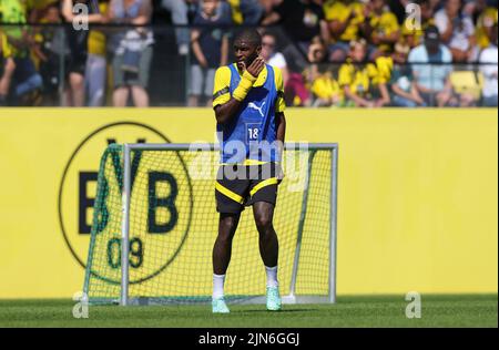 Ville de Dortmund, Allemagne. 09th août 2022. Firo : 9 août 2022, football, 1st Bundesliga, saison 2022/2023, BVB, Borussia Dortmund, formation, nouvelle signature Anthony MODESTE, crédit: dpa/Alay Live News Banque D'Images