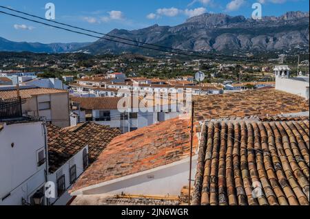 Belle vue sur Altea, Alicante Espagne Banque D'Images