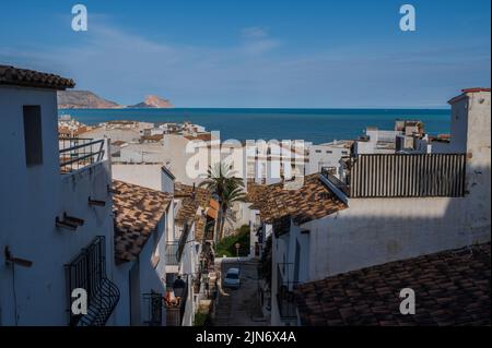 Belle vue sur Altea, Alicante Espagne Banque D'Images