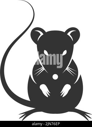 Modèle d'illustration du logo de l'icône rats Illustration de Vecteur