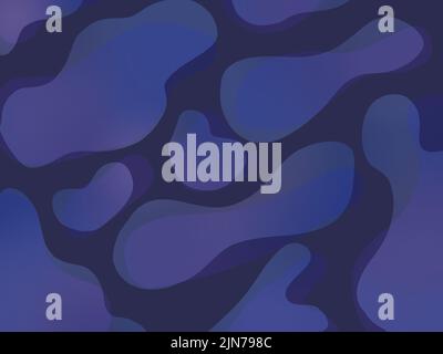 Arrière-plan abstrait de forme non uniforme avec abat-jour violet et bleu. Banque D'Images
