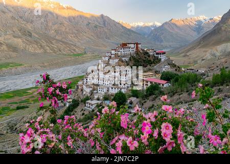 Vue sur le Kee Gompa (monastère de Kee) dans la vallée de Spiti, en Inde Banque D'Images