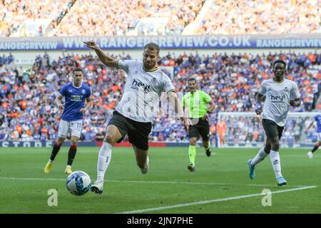 Glasgow, Royaume-Uni. 09th août 2022. Les Rangers accueillent l'Union Saint-Gilloise (USG) dans la deuxième partie de la Ligue des champions le mardi 9 août à Ibrox, leur stade d'origine - le perdant de la cravate va aller dans la scène de groupe de l'Europa League. Au premier tour, les Rangers ont perdu 2 à 0 avec des buts de Teddy Teuma et de Danta Vanzeir. Crédit : Findlay/Alay Live News Banque D'Images