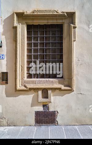 Vieille fenêtre de vin Florence Italie Banque D'Images