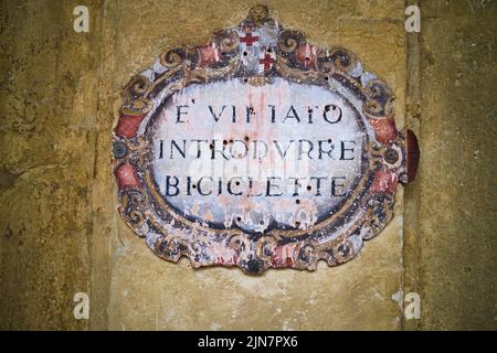 Décoration intérieure de la Biblioteca Comunale dell'Archiginnasio Bologne Italie Banque D'Images