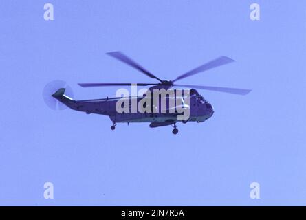 Sikorsky SH-3 Sea King en vol Banque D'Images