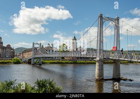 Pont suspendu de Ness, Inverness, Highland, Écosse Banque D'Images