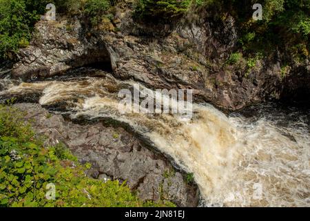 Chutes de Shin, près de Bonar Bridge, Highland, Écosse Banque D'Images