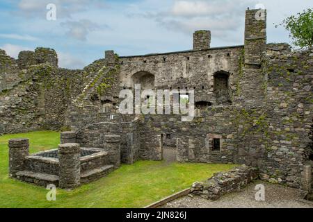 Château de Dunstaffnage, Dunbeg, Argyll, Écosse Banque D'Images