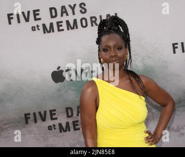 8 août 2022, Hollywood, Calidornia, Etats-Unis: Adepero Oduye participe à la série limitée Apple TV+ â€œFive Days at Memorialâ (image de crédit: © Billy Bennight/ZUMA Press Wire) Banque D'Images