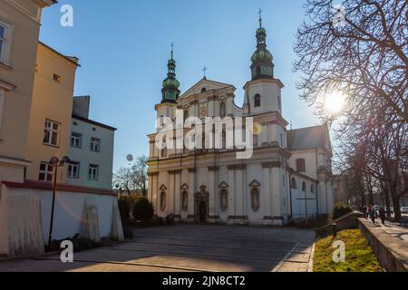 Cracovie, Pologne - 14 mars 2022 : église Sainte-Anne, rue Sainte-Anne, vieille ville, Cracovie. Religion Banque D'Images