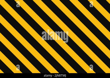 Motif d'avertissement sans couture avec bandes diagonales jaunes et noires. Avertissement arrière-plan attention. Ruban jaune et noir. Panneau d'avertissement de danger sans couture Illustration de Vecteur