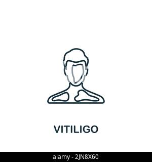 Icône de vitiligo. Monochrome simplifie l'icône pour les modèles, la conception Web et les infographies Illustration de Vecteur