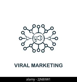 Icône Marketing viral. Monochrome simple Digital Marketing icône pour modèles, web design et infographies Illustration de Vecteur