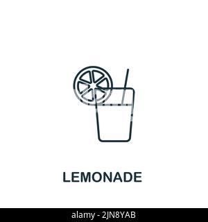 Icône limonade. Icône monochrome simple Drinks pour modèles, web design et infographies Illustration de Vecteur