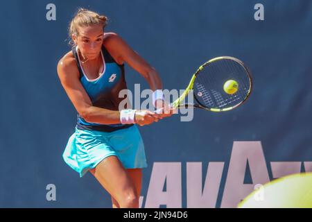 Lucia Bronzetti pendant l'Open des dames de Palerme 2022. Banque D'Images