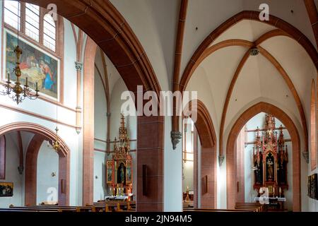 Intérieur de la Nikolaikirche, Villach Autriche Banque D'Images