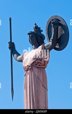 Italie, Lombardie, Pavie, place Piazzale Minerva, Minerva Monument de Francesco Messina date 1939 Banque D'Images