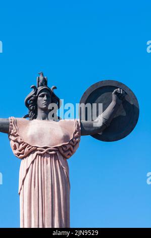 Italie, Lombardie, Pavie, place Piazzale Minerva, Minerva Monument de Francesco Messina date 1939 Banque D'Images