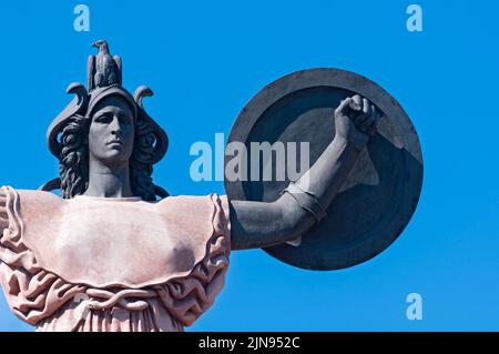 Italie, Lombardie, Pavie, place Piazzale Minerva, Minerva Monument de Francesco Messina date 1939 Banque D'Images