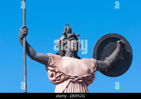 Italie, Lombardie, Pavie, place Piazzale Minerva, Minerva Monument de Francesco Messina date 1939 Banque D'Images