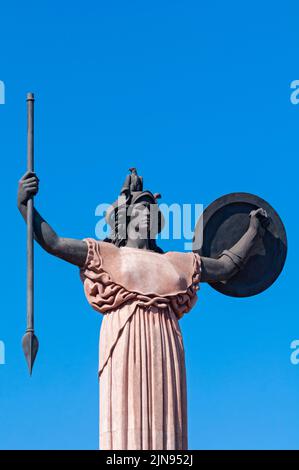 Italie, Lombardie, Pavie, place Piazzale Minerva, Minerva Monument de Francesco Messina date 1939 Banque D'Images