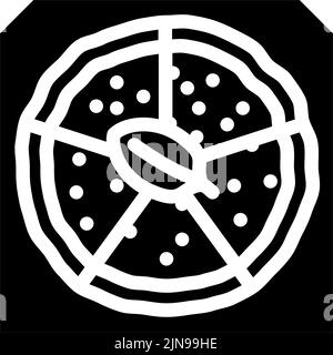 illustration vectorielle d'icône de glyphe d'épinards à pizza Illustration de Vecteur