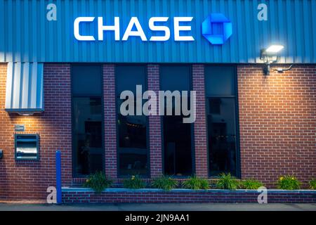 Bâtiment de dépôt de nuit de banque Chase à Wooster OH Banque D'Images