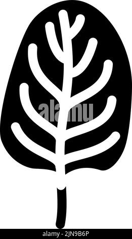illustration vectorielle d'icône de glyphe de feuille d'épinard Illustration de Vecteur
