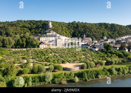 France, Val d'Oise, Parc naturel régional du Vexin Francais, la Roche Guyon, étiqueté les plus Beaux villages de France (les plus beaux villages de F Banque D'Images