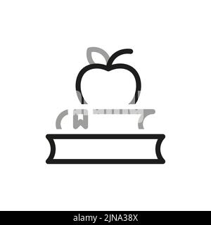 Simple des icônes de la ligne vectorielle de la rentrée. Icône éducation. Contient des icônes telles que les livres et Apple. Illustration de Vecteur