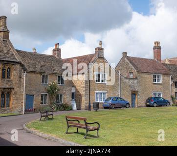 Les cottages à l'abbaye ferment Sherborne Dorset Banque D'Images