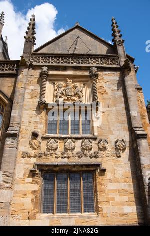 La résidence du directeur de l'école Sherborne 1560-1860 fait maintenant partie de l'abbaye Banque D'Images