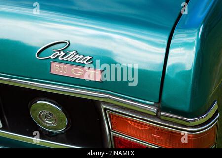 Ford Cortina Mark 2. Hebden Bridge Vintage Weekend 2022. Banque D'Images