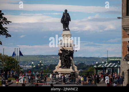 Monument Samuel-de Champlain à Québec, Québec, lundi 4 juillet 2022. Banque D'Images