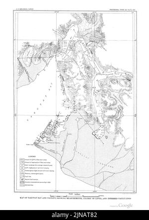 Tarr 1912 les tremblements de terre à Yakutat Bay Alaska 0059 plate XIV Banque D'Images