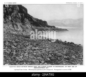 Tarr 1912 les tremblements de terre à Yakutat Bay Alaska 0031 plate VI Banque D'Images