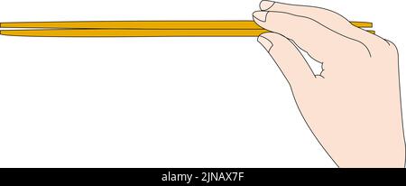 Illustration de l'utilisation des baguettes Illustration de Vecteur
