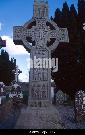 Comté de Louth Irlande Monasterboice High Cross West face Banque D'Images