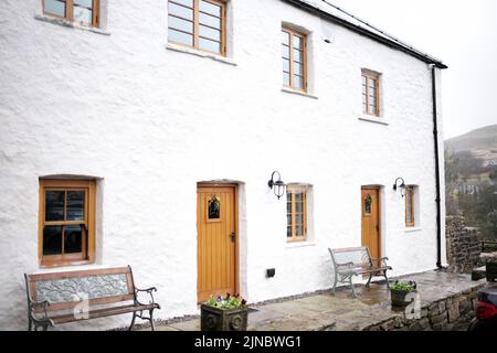 Image ©sous licence de Parsons Media. 29/12/2021. Londres, Royaume-Uni. Roundhouse Farm - William Wales. Vue générale de Roundhouse Farm - William, Nantyglo, pays de Galles du Sud. Ce cottage classé de catégorie II se trouve dans le parc d'un ancien chantier d'arironneries. Situé dans le parc d'un site historique, le complexe Nantyglo Ironworks, dans la vallée d'Ebbw-Fach, dans le sud-est du pays de Galles. Photo par Andrew Parsons / Parsons Media Banque D'Images