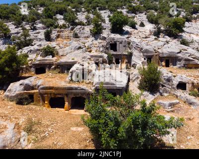 Nécropole de Limyra, Turquie Banque D'Images