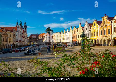 Rues pittoresques de Telc Banque D'Images