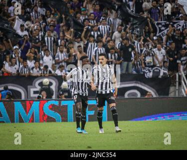 Fortaleza, Brésil. 10th août 2022. Ce - Fortaleza - 10/08/2022 - COPA SUL-AMERICANA 2022, CEARA X SAO PAULO - Guilherme Castilho jogador do Ceara comemora seu gol durante partida contra o Sao Paulo no estadio Arena Castelao pelo campeonato Copa Sul-Americana 2022. Foto: Lucas Emanuel/AGIF/Sipa USA crédit: SIPA USA/Alay Live News Banque D'Images