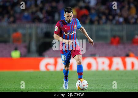 BARCELONE - APR 18: Jordi Alba en action pendant le match de la Liga entre le FC Barcelone et Cadix CF au stade Camp Nou sur 18 avril 2022 à Barce Banque D'Images