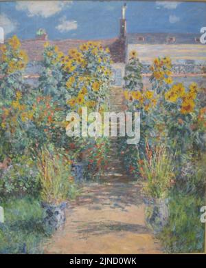 Le jardin de l'artiste par Claude Monet à Vétheuil Banque D'Images