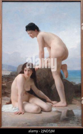 Les baigneurs, 1884, par William-Adolphe Bouguereau Banque D'Images