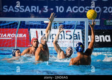 Sassari, Italie. 10th août 2022. Italia - SerbiaWaterpolo coupe de Sardaigne 2022 Sassari, 10/08/2022 Foto Luigi Canu pendant la coupe de Sardaigne hommes - Italie vs Serbie, Waterpolo internationales à Sassari, Italie, 10 août 2022 Credit: Independent photo Agency/Alay Live News Banque D'Images