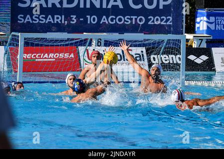 Sassari, Italie. 10th août 2022. Italia - SerbiaWaterpolo coupe de Sardaigne 2022 Sassari, 10/08/2022 Foto Luigi Canu pendant la coupe de Sardaigne hommes - Italie vs Serbie, Waterpolo internationales à Sassari, Italie, 10 août 2022 Credit: Independent photo Agency/Alay Live News Banque D'Images