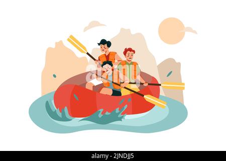 Activités de plein air Illustration concept. Illustration plate isolée sur fond blanc Illustration de Vecteur