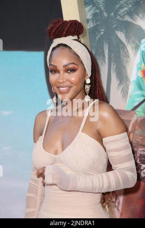 Meagan Good participe à la première mondiale de Netflix's 'Day Shift' sur 10 août 2022 à Los Angeles, Californie. Photo: Crash/imageSPACE/Sipa USA Banque D'Images